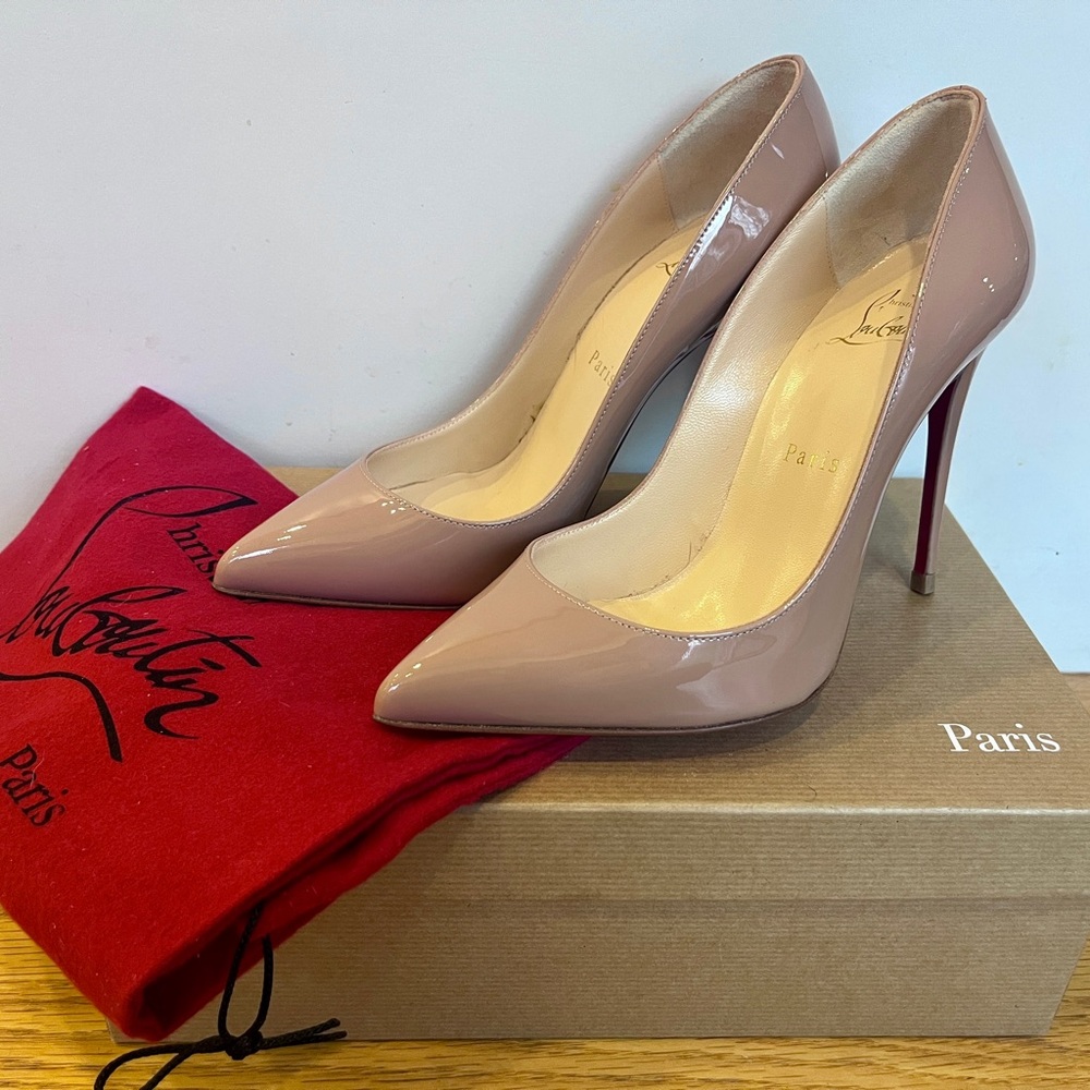 BRAND NEW Christian Louboutin 100mm Nude Pigalle Follies size 37